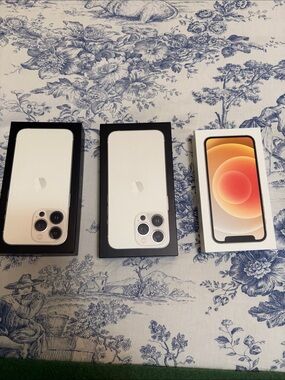 3 Empty IPhone Boxes 13 Pro and 12 mini